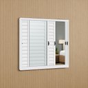 Ver imagem 3 de Janelas de Aço Veneziana de Correr Lateral R-120 - 3 Folhas C/ Vidro- Epox Branco:100x120