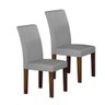 Conjunto com 4 Cadeiras para Sala de Jantar Napoli Freijó Joli Prata - 1