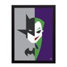 Quadro Decorativo Batman X Coringa Minimalista - Preto - A5 - 18x24cm - 1