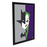 Quadro Decorativo Batman X Coringa Minimalista - Preto - A5 - 18x24cm - 2