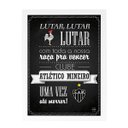 Ver imagem 1 de Quadro Decorativo Hino do Galo - Atlético Mineiro - Branco - A3 - 33x45cm