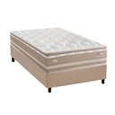 Ver imagem 1 de Cama Box Base Solteiro: Colchão Molas Ensacadas Herval Maxspring Angres + Base Crc Suede Clean (