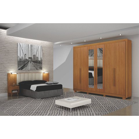 Dormitorio Casal Espelho 2PÇS 6 Portas Mirage - Arbo Design