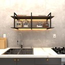 Ver imagem 4 de Suporte prateleira industrial kit com 2 40x30 prateleira suspensa industrial prateleira industrial