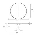 Ver imagem 2 de Mesa De Jantar Tulipa Saarinen Redonda 70 Cm Cor Branco