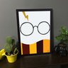 Quadro Decorativo Harry Potter Minimalista - Preto - A3 - 33x45cm - 3