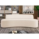 Ver imagem 2 de Sofá 3 Lugares Curvo Sala de Estar Living Cancún D02 Linho Cru 210 Cm D-461