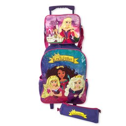 Kit Mochila Infantil Princesas 3 em 1 - Disponível em 2 Cores Cor:Roxa - 6
