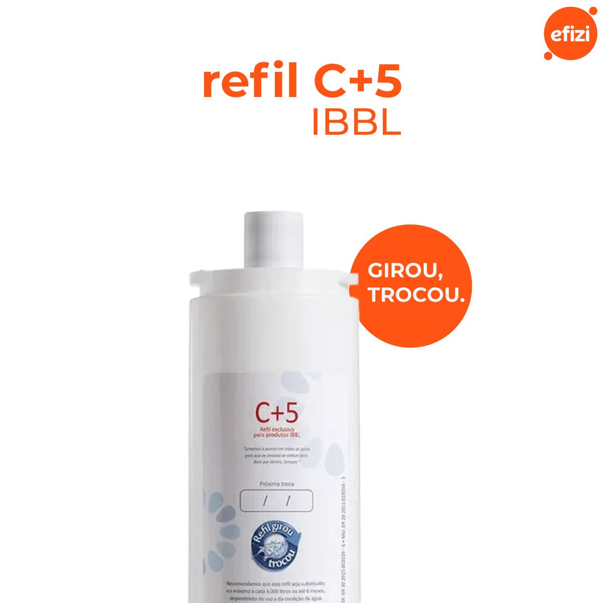 Refil Filtro C+5 Girou Trocou Reduz Cloro e Sedimentos Ibbl - 2