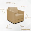 Ver imagem 3 de Poltrona Decorativa para Sala Recepção Manicure Consultório Celine Suede