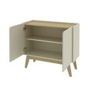 Ver imagem 5 de Buffet Aparador 90cm 2 Portas Pés Madeira Arenas/Carvalho Tropical BB2612