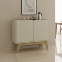 Ver imagem 2 de Buffet Aparador 90cm 2 Portas Pés Madeira Arenas/Carvalho Tropical BB2612