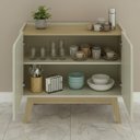 Ver imagem 7 de Buffet Aparador 90cm 2 Portas Pés Madeira Arenas/Carvalho Tropical BB2612