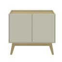 Ver imagem 1 de Buffet Aparador 90cm 2 Portas Pés Madeira Arenas/Carvalho Tropical BB2612