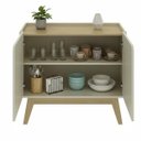 Ver imagem 6 de Buffet Aparador 90cm 2 Portas Pés Madeira Arenas/Carvalho Tropical BB2612