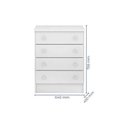 Ver imagem 2 de Cômoda Infantil 4 Gavetas Doce Sonho Branco - Qmovi Branco