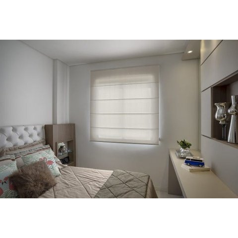 Persiana Romana (1,60Lar. x 1,50Alt.) Tecido Translucido Bege - Vogaflex