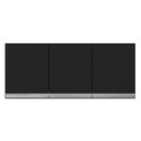 Ver imagem 2 de Kit 02 Armários de Cozinha Aéreo Andréia 120cm 3 Portas Preto - Desk Design