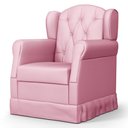 Ver imagem 1 de Poltrona de Amamentação e Descanso Fixa Lucy P04 Sintético Rosa - Mpozenato