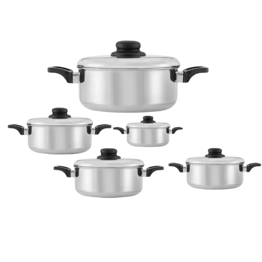Jogo de Caçorola Extra Forte Pólida sem Teflon C/tp Alumínio 16 a 24