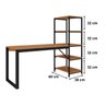 Escrivaninha Home C/ Prateleira Innovare Industrial Canela - 6