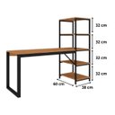 Ver imagem 6 de Escrivaninha Home C/ Prateleira Innovare Industrial Canela