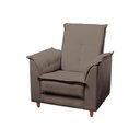 Ver imagem 1 de Poltrona Decorativa Luna D26 Recepção Clínica Barbearia Pés Palito Tana Decor NewBelle Decor Marrom 