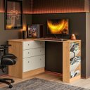 Ver imagem 2 de Cômoda com Mesa Giratória Gamer para Escritório Mdf