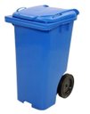 Ver imagem 1 de Contentor de Lixo em Plástico com Rodas 240 Litros C240 - Azul