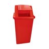 Lixeira plastica com Tampa Basculante 100 Litros Bralimpia - Vermelho - 1
