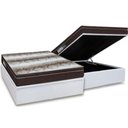 Ver imagem 1 de Cama Box Baú Casal: Colchão Ortopédico Ortobom Light + Base Crc Courano White(138x188)