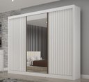 Ver imagem 1 de Guarda Roupa Casal com Espelho Ripado Milano - Arbo Design