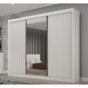 Ver imagem 1 de Guarda Roupa Casal com Espelho Ripado Milano - Arbo Design