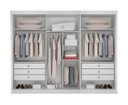 Ver imagem 3 de Guarda Roupa Casal com Espelho Ripado Milano - Arbo Design