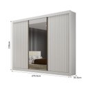 Ver imagem 2 de Guarda Roupa Casal com Espelho Ripado Milano - Arbo Design