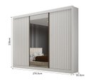 Ver imagem 2 de Guarda Roupa Casal com Espelho Ripado Milano - Arbo Design
