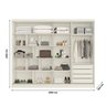 Guarda Roupa Monterey com Portas de Correr 100% Mdf – Mademarcs - Off White/peroba/off White - 4