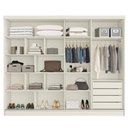 Ver imagem 3 de Guarda Roupa Monterey com Portas de Correr 100% Mdf – Mademarcs - Off White/peroba/off White
