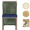 Ver imagem 4 de 8 Banqueta em Alumínio Roma Fendi Corda Náutica Tecido 10