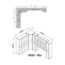Ver imagem 5 de Guarda Roupa Modulado 03 Innova Reflecta 12 Portas Off White - Gelius