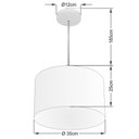 Ver imagem 2 de Lustre Pendente Cilíndrico Vivare Md-4211 Cúpula em Tecido 35x25cm - Bivolt - Rustico Cinza - Bivolt