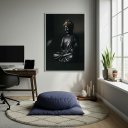 Ver imagem 1 de Quadro Decorativo Estátua de Buda 70x50cm Mold Branca