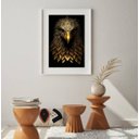 Ver imagem 1 de Quadro Águia Dourada - 60x48cm:madeira Preta