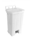 Ver imagem 1 de Cesto Plastico Quadrado com Pedal, Aro Interno e Rodas 100l - Branco