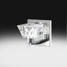 Arandela Cristal e inox Interna Lavabo banheiro quarto alz5 - 2