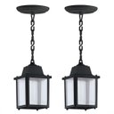 Ver imagem 1 de 2 Un Luminária Pendente Externo Colonial Plastico Preto Alz14