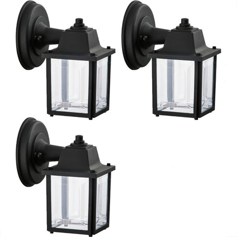 3 Luminária Arandela Externo Colonial Preto Alz17