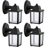 4 Un Luminária Arandela Externo Colonial Plastico Preto Alz17 - 1