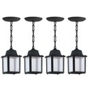 Ver imagem 1 de 4 Un Luminária Pendente Externo Colonial Plastico Preto Alz14