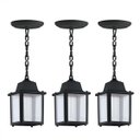 Ver imagem 1 de Luminária Pendente Externo Colonial Plastico Preto Alz14